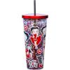Spoontiques – Glitter Filled Acrylic Tumbler – Glitter Cup with Straw – 20 oz – Stainless Steel Locking Lid with Straw – Double Wall Insulated – BPA Free – Frosty the Snowman Glitter Cup(Betty Boop)