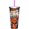 Spoontiques – Glitter Filled Acrylic Tumbler – Glitter Cup with Straw – 20 oz – Stainless Steel Locking Lid with Straw – Double Wall Insulated – BPA Free – Frosty the Snowman Glitter Cup(Scooby Doo Halloween)