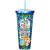 Spoontiques – Glitter Filled Acrylic Tumbler – Glitter Cup with Straw – 32oz - Stainless Steel Locking Lid with Straw – Double Wall Insulated – BPA Free – Axolotl(Beach)