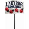 Spoontiques – Ladybug Crossing Garden Stake – Garden Décor – Decorative Stake for Lawn and Yard – Multicolored