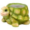 Spoontiques Decorative Flower Pots for Indoor and Outdoor Use – Hand Painted Resin Plant Pot – Home and Garden Décor (Grandma, 5.75″ x 5.75″ x 4.25″)(Turtle)
