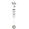 Spoontiques Gnome Wind Chime – Outdoor Garden Décor – Decorative Chimes for Yard, Garden, Backyard and Patio Decoration(Silver)