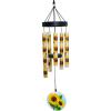 Spoontiques Gnome Wind Chime – Outdoor Garden Décor – Decorative Chimes for Yard, Garden, Backyard and Patio Decoration(Sunflower)