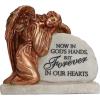 Spoontiques Mushroom House Garden Statue – Decorative Garden Statue – Colorful Home Décor for Indoor or Outdoor Use – Patio Decoration – Garden Accessory(Angel)