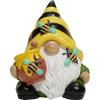 Spoontiques Mushroom House Garden Statue – Decorative Garden Statue – Colorful Home Décor for Indoor or Outdoor Use – Patio Decoration – Garden Accessory(Bee Gnome)