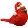 Spoontiques Mushroom House Garden Statue – Decorative Garden Statue – Colorful Home Décor for Indoor or Outdoor Use – Patio Decoration – Garden Accessory(Christmas Cardinal)