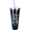 Spoontiques Scooby Doo Stainless Steel Tumbler, 24oz – Double Wall Insulated Travel Cup with Straw(Hogwarts Crest)