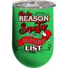 Spoontiques Sea Turtle Stainless Steel Tumbler – Insulated Wine Tumbler with Lid – Double Wall Stainless Steel Stemless Wine Glass – 16oz – 5 5/8″ Tall(Naughty List)