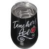 Spoontiques Sea Turtle Stainless Steel Tumbler – Insulated Wine Tumbler with Lid – Double Wall Stainless Steel Stemless Wine Glass – 16oz – 5 5/8″ Tall(Teacher)