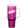 Spoontiques Stainless Steel Travel Mug, 40oz – Double Wall Insulation, Sturdy Handle, Sliding Lock Travel Lid – Camo(Beautiful)