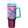 Spoontiques Stainless Steel Travel Mug, 40oz – Double Wall Insulation, Sturdy Handle, Sliding Lock Travel Lid – Camo(Nurse Sticker Art)