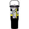 Spoontiques Wonder Woman Stainless Steel Water Bottle – 10″ Tall, Twist Off Lid & Carrying Handle – Stainless Steel Outer Wall & Acrylic Inner Wall(Batman)