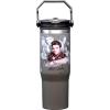 Spoontiques Wonder Woman Stainless Steel Water Bottle – 10″ Tall, Twist Off Lid & Carrying Handle – Stainless Steel Outer Wall & Acrylic Inner Wall(Elvis)