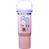 Spoontiques Wonder Woman Stainless Steel Water Bottle – 10″ Tall, Twist Off Lid & Carrying Handle – Stainless Steel Outer Wall & Acrylic Inner Wall(Peanuts)