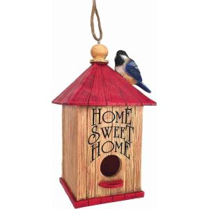 Spoontiques – Birdhouse – Garden Décor – Decorative Bird House for Yard and Garden Decoration – Hanging Novelty for Outdoor Patio – Gnome Birdhouse(Home Sweet Home)