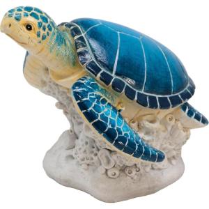 Spoontiques – Decorative Garden Statue – Colorful Home Décor for Indoor or Outdoor Use – Patio Decoration and Accessory – Sea Turtle Garden Statue