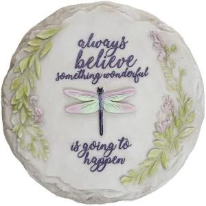 Spoontiques – Garden Décor – Always Believe Stepping Stone – Decorative Stone for Garden