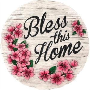 Spoontiques – Garden Décor – Bless This Home Stepping Stone – Decorative Stone for Garden