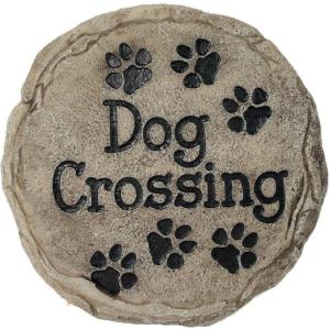 Spoontiques – Garden Décor – Grandma’s Garden Stepping Stone – Decorative Stone for Garden(Dog Crossing)