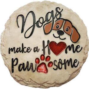 Spoontiques – Garden Décor – Grandma’s Garden Stepping Stone – Decorative Stone for Garden(Dogs Make a Home)