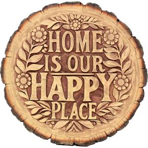 Spoontiques – Garden Décor – Happy Place Stepping Stone – Decorative Stone for Garden