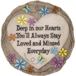 Spoontiques – Garden Décor – Memory Grandpa Stepping Stone – Decorative Stone for Garden(If Love Could Have Saved You)