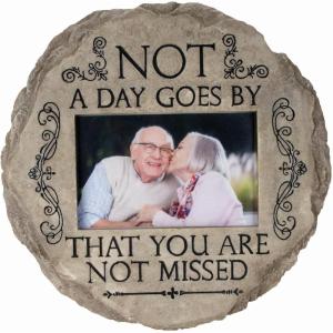 Spoontiques – Garden Décor – Memory Grandpa Stepping Stone – Decorative Stone for Garden(Memory Grandpa)