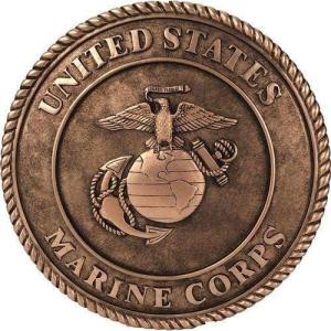 Spoontiques – Garden Décor – Police Blue Line Stepping Stone – Decorative Stone for Garden(Marines Bronze Tone)