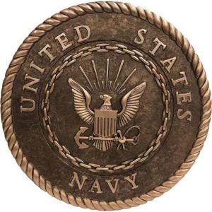 Spoontiques – Garden Décor – Police Blue Line Stepping Stone – Decorative Stone for Garden(Navy Bronze Tone)