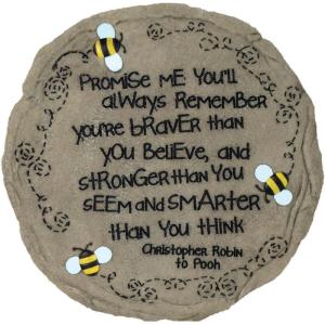 Spoontiques – Garden Décor – Promise Me Stepping Stone – Decorative Stone for Garden