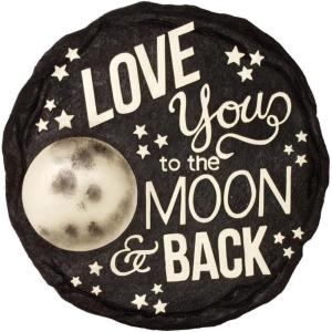Spoontiques – Garden Décor – Scatter Kindness Stepping Stone – Decorative Stone for Garden(Moon & Back)
