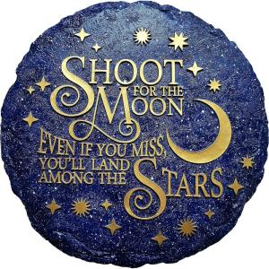 Spoontiques – Garden Décor – Shoot for The Stars Stepping Stone – Decorative Stone for Garden