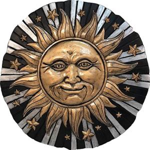 Spoontiques – Garden Décor – Sunflower Stepping Stone – Decorative Stone for Garden(Sunface)