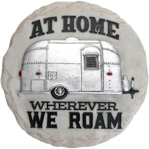 Spoontiques – Garden Décor -Mermaids Welcome Stepping Stone – Decorative Stone for Garden(Airstream Camper)