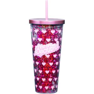 Spoontiques – Glitter Filled Acrylic Tumbler – Glitter Cup with Straw – 32oz - Stainless Steel Locking Lid with Straw – Double Wall Insulated – BPA Free – Axolotl(Beautiful)