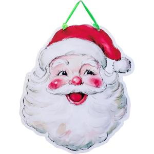 Spoontiques Door Décor Sign – Weatherproof PVC Signs for Indoor or Outdoor Use - Includes Decorative Ribbon for Hanging – Santa Door Sign