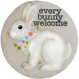 Spoontiques -Garden Décor – Turtle Stepping Stone – Decorative Stone for Garden(Bunny)