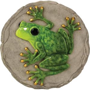 Spoontiques -Garden Décor – Turtle Stepping Stone – Decorative Stone for Garden(Raised Frog)