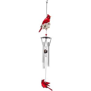 Spoontiques Gnome Wind Chime – Outdoor Garden Décor – Decorative Chimes for Yard, Garden, Backyard and Patio Decoration(Cardinal)