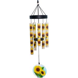 Spoontiques Gnome Wind Chime – Outdoor Garden Décor – Decorative Chimes for Yard, Garden, Backyard and Patio Decoration(Sunflower)