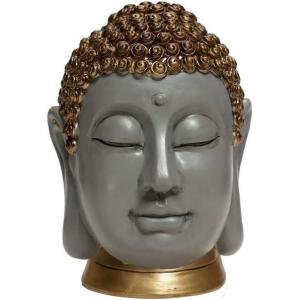 Spoontiques Mushroom House Garden Statue – Decorative Garden Statue – Colorful Home Décor for Indoor or Outdoor Use – Patio Decoration – Garden Accessory(Buddha)