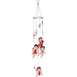 Spoontiques Peanuts Group Wind Chime – Outdoor Garden Décor – Decorative Chimes for Yard, Garden, Backyard and Patio Decoration(Betty Boop Metal)