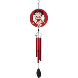 Spoontiques Peanuts Group Wind Chime – Outdoor Garden Décor – Decorative Chimes for Yard, Garden, Backyard and Patio Decoration(Betty Boop Suncatcher)