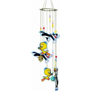 Spoontiques Peanuts Group Wind Chime – Outdoor Garden Décor – Decorative Chimes for Yard, Garden, Backyard and Patio Decoration(Looney Tunes Metal)