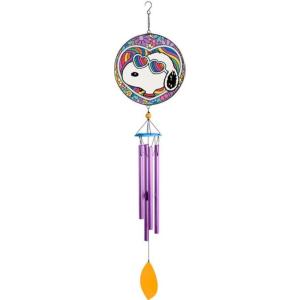 Spoontiques Peanuts Group Wind Chime – Outdoor Garden Décor – Decorative Chimes for Yard, Garden, Backyard and Patio Decoration(Snoopy Suncatcher)