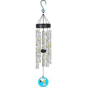 Spoontiques Peanuts Group Wind Chime – Outdoor Garden Décor – Decorative Chimes for Yard, Garden, Backyard and Patio Decoration(Snoopy Uv)