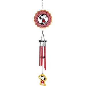 Spoontiques Peanuts Group Wind Chime – Outdoor Garden Décor – Decorative Chimes for Yard, Garden, Backyard and Patio Decoration(Snoopy Wind Spinner)