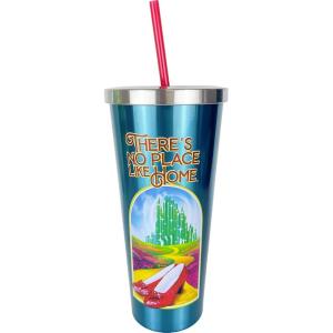 Spoontiques Scooby Doo Stainless Steel Tumbler, 24oz – Double Wall Insulated Travel Cup with Straw(Ruby Slippers)