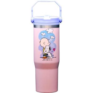Spoontiques Wonder Woman Stainless Steel Water Bottle – 10″ Tall, Twist Off Lid & Carrying Handle – Stainless Steel Outer Wall & Acrylic Inner Wall(Peanuts)