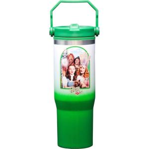 Spoontiques Wonder Woman Stainless Steel Water Bottle – 10″ Tall, Twist Off Lid & Carrying Handle – Stainless Steel Outer Wall & Acrylic Inner Wall(Wizard of Oz)